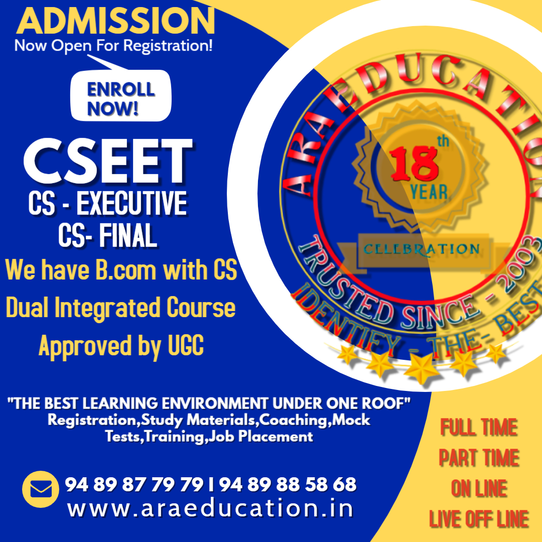 CSEET Coaching Institute Academy center classes in coimbatore Tamilnadu India